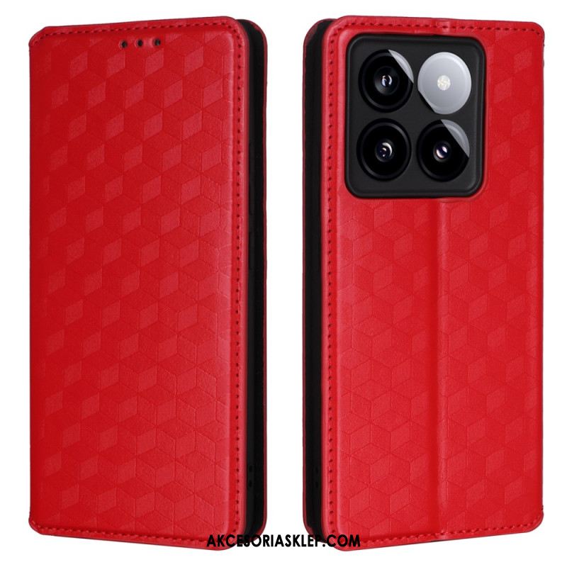 Flip Kotelot Xiaomi 14t Pro Kostki 3d Etui Ochronne