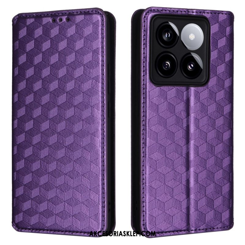 Flip Kotelot Xiaomi 14t Pro Kostki 3d Etui Ochronne