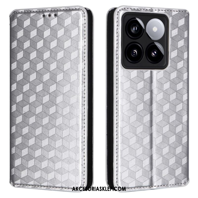 Flip Kotelot Xiaomi 14t Pro Kostki 3d Etui Ochronne