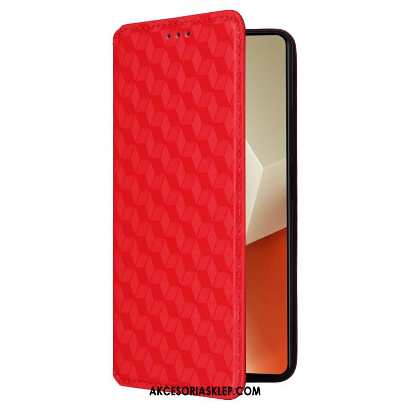 Flip Kotelot Xiaomi Redmi Note 13 5g Kostki 3d Etui Ochronne