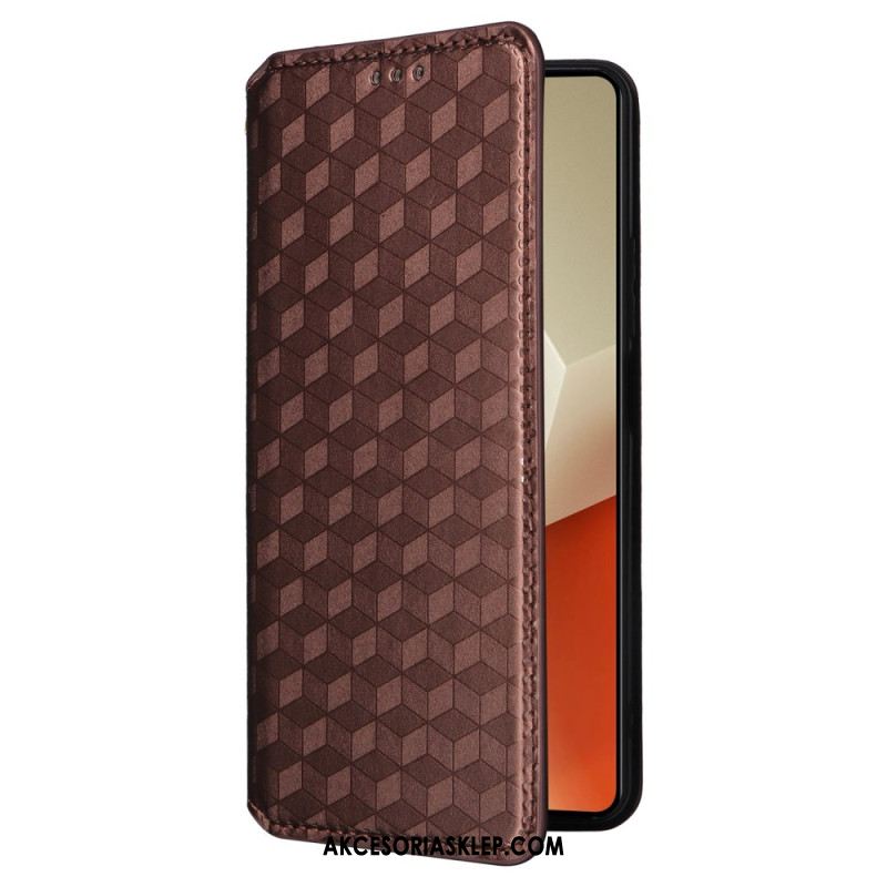 Flip Kotelot Xiaomi Redmi Note 13 5g Kostki 3d Etui Ochronne