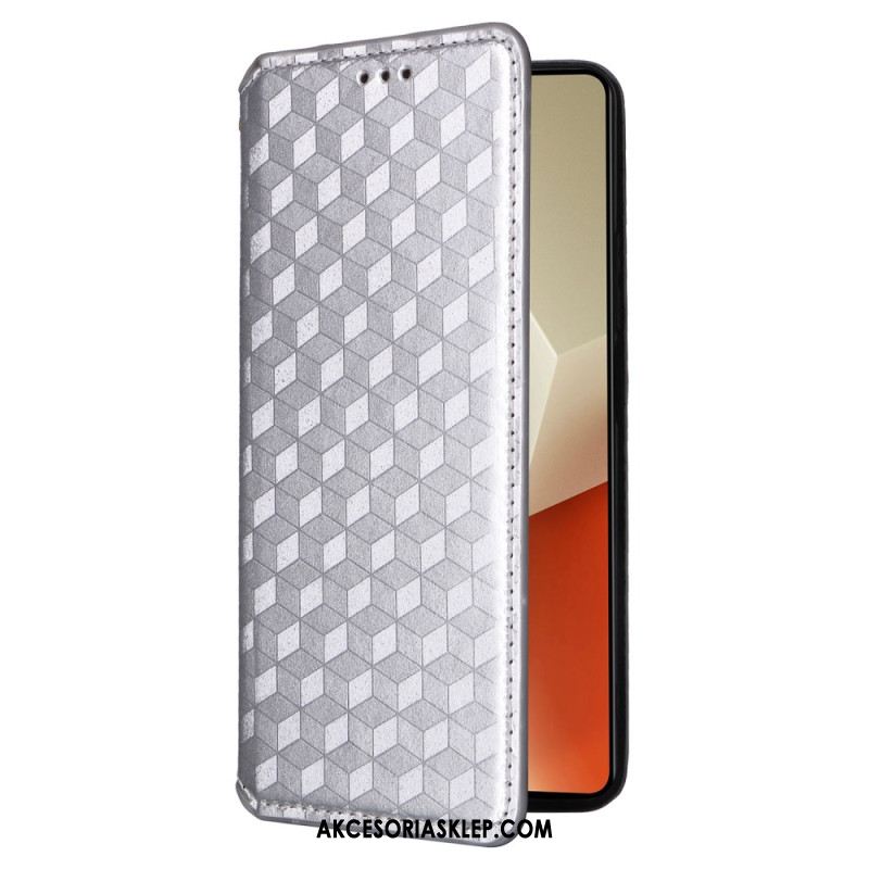 Flip Kotelot Xiaomi Redmi Note 13 5g Kostki 3d Etui Ochronne