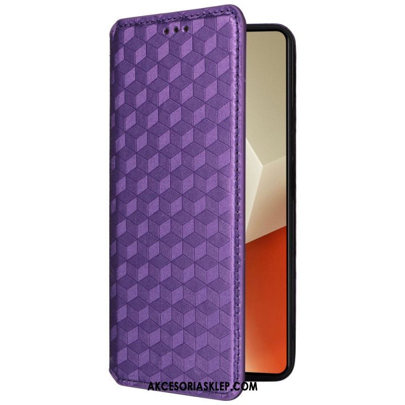 Flip Kotelot Xiaomi Redmi Note 13 Pro 5g Kostki 3d Etui Ochronne