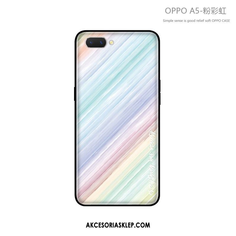 Futerał Oppo A5 All Inclusive Jasny Niebieski Czerwony Netto Modna Marka Etui Tanie