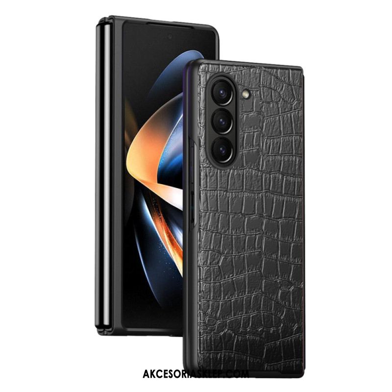 Futerały Samsung Galaxy Z Fold 5 Etui Na Telefon Styl Skóry Krokodyla