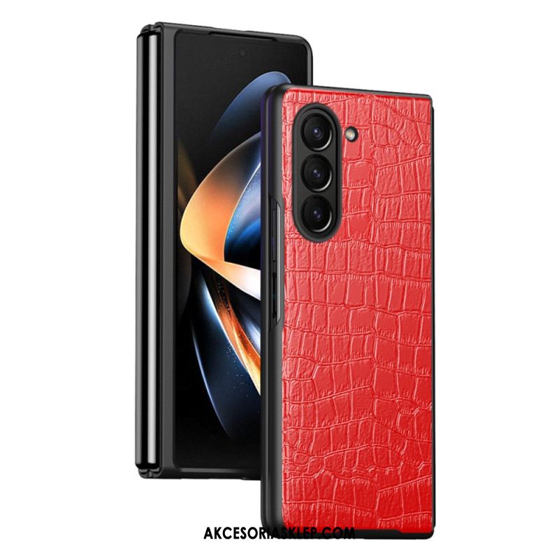 Futerały Samsung Galaxy Z Fold 5 Etui Na Telefon Styl Skóry Krokodyla