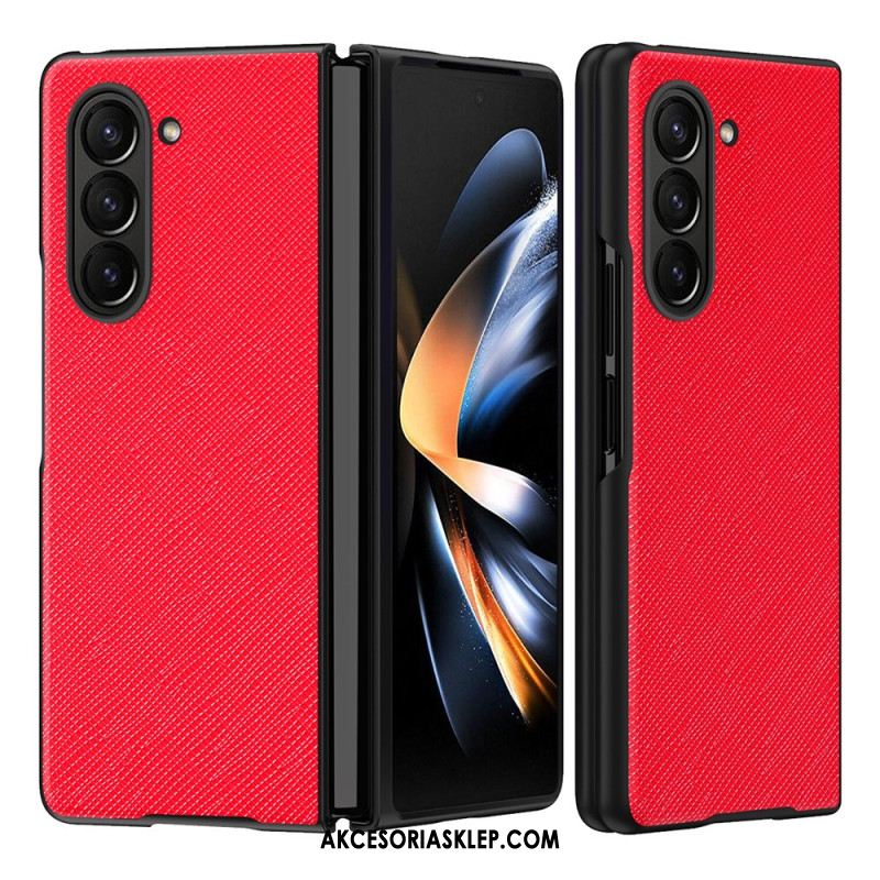 Futerały Samsung Galaxy Z Fold 5 Etui Na Telefon Styl Skóry Z Efektem Tkaniny