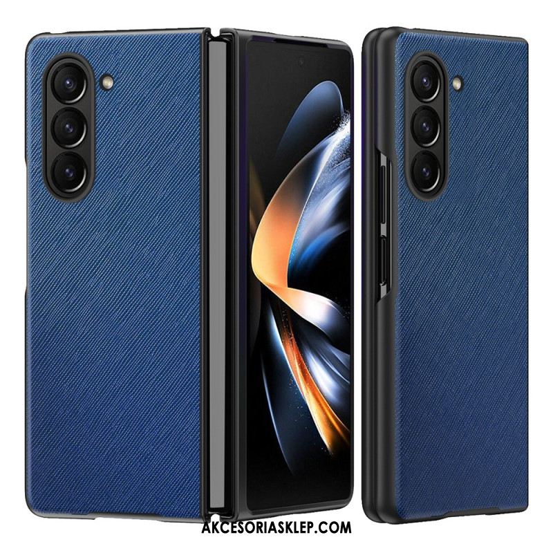 Futerały Samsung Galaxy Z Fold 5 Etui Na Telefon Styl Skóry Z Efektem Tkaniny