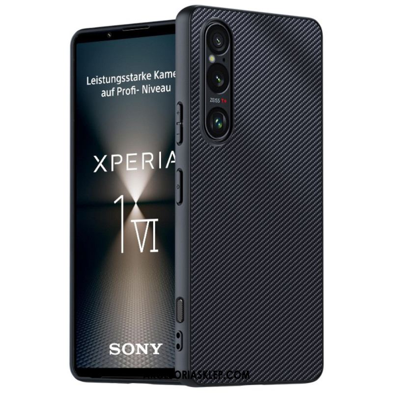 Futerały Sony Xperia 1 Vi Etui Na Telefon Styl Włókna Węglowego