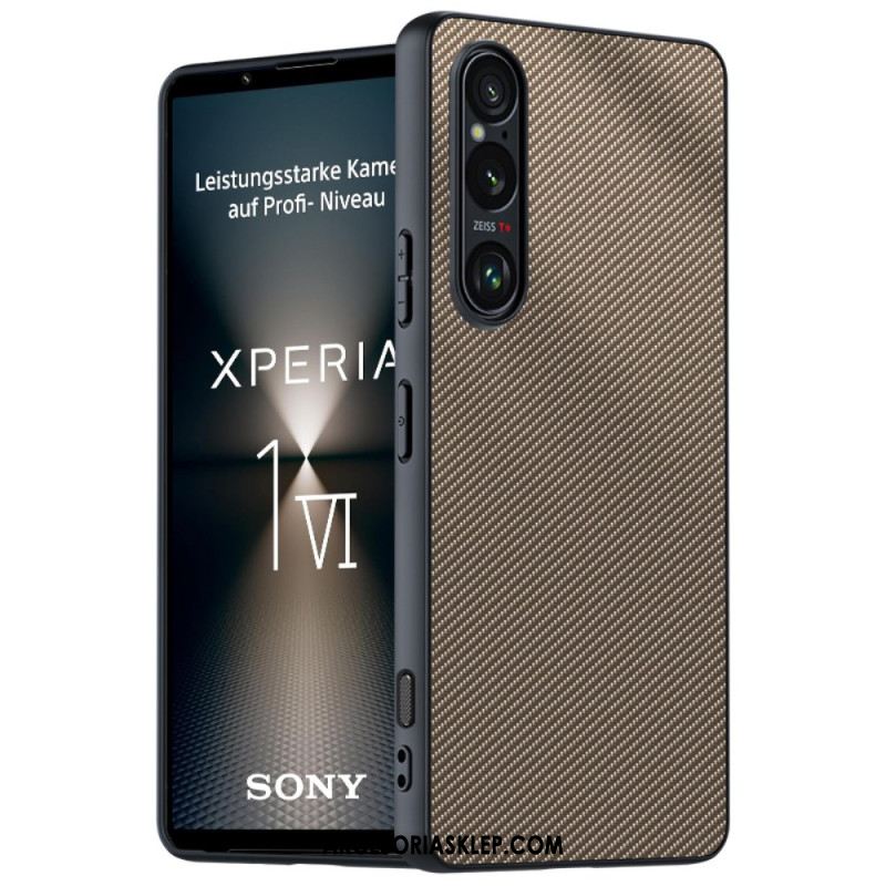 Futerały Sony Xperia 1 Vi Etui Na Telefon Styl Włókna Węglowego