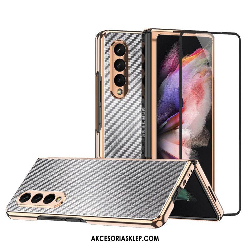 Futerały do Samsung Galaxy Z Fold 3 5G Włókno Węglowe Z Osłoną Ekranu