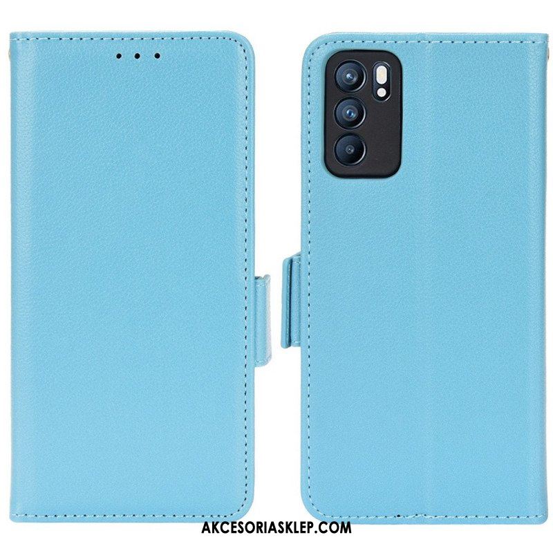 Obudowa Etui Na Telefon do Oppo Reno 6 5G Etui Folio Flap Double Nowe Kolory