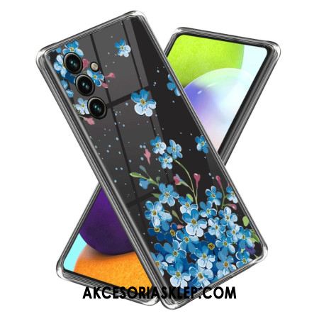 Etui Do Samsung Galaxy A15 5g Niebieskie Kwiaty