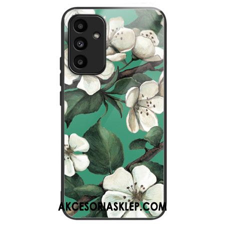 Etui Do Samsung Galaxy A15 5g Szkło Hartowane Białe Kwiaty