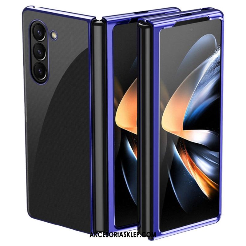 Etui Do Samsung Galaxy Z Fold 6 Przezroczyste Metalowe Krawędzie