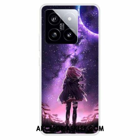 Etui Do Xiaomi 14 Młoda Dziewczyna Z Gwiazdami