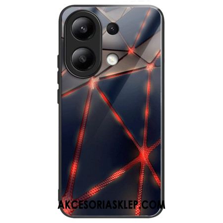 Etui Do Xiaomi Redmi Note 13 4g CZerwone Trójkąty Ze Szkła Hartowanego