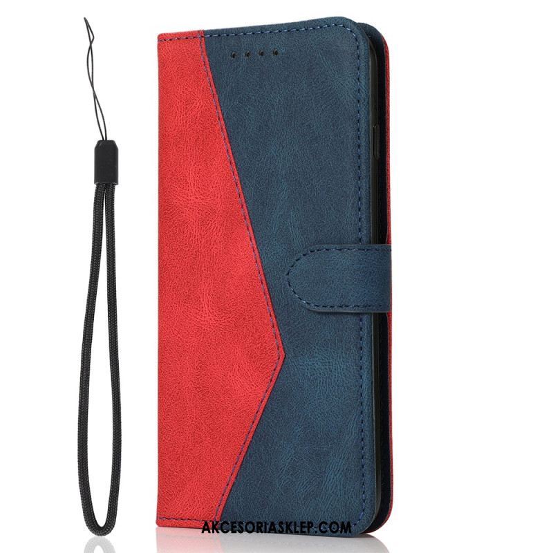 Etui Folio Do Google Pixel 8 Pro Dwukolorowy Pasek