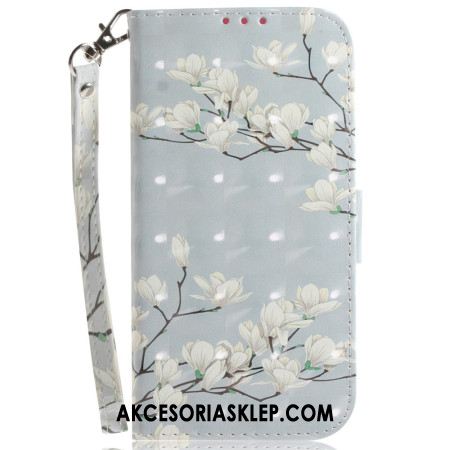 Etui Folio Do Oppo Reno 12 5g Magnolie W Paski