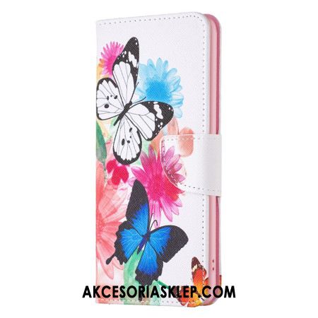 Etui Folio Do Samsung Galaxy A16 5g Dwa Akwarelowe Motyle