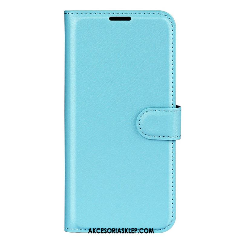 Etui Folio Do Samsung Galaxy A55 5g Klasyczna Sztuczna Skóra Litchi