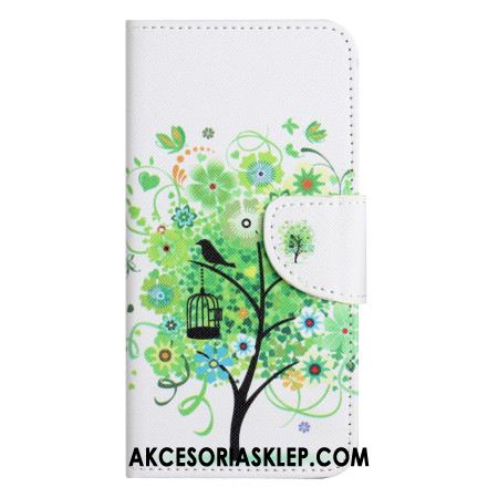 Etui Folio Do Samsung Galaxy S24 Plus 5g Zielone Drzewo