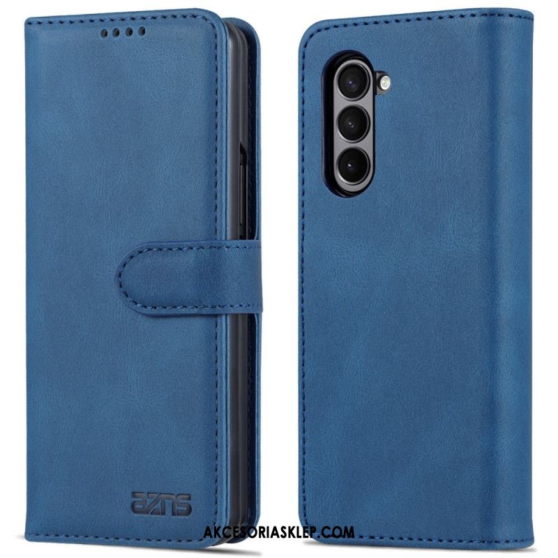 Etui Folio Do Samsung Galaxy Z Fold 5 Efekt Skóry Azns