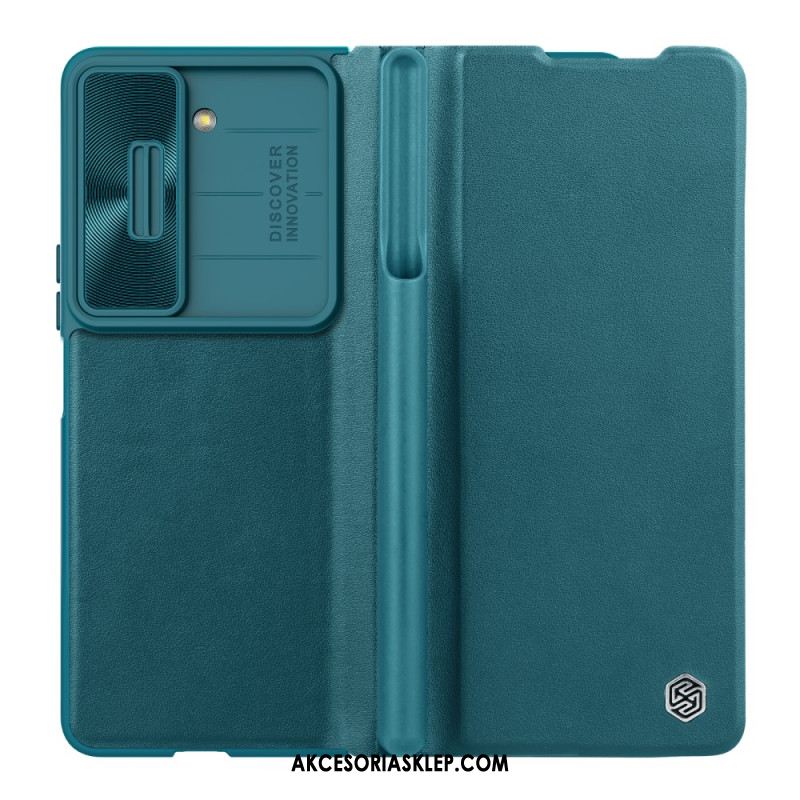 Etui Folio Do Samsung Galaxy Z Fold 5 Imitacja Skóry Nillkin