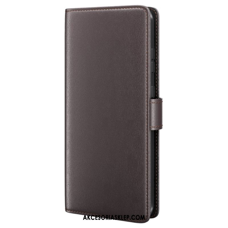 Etui Folio Do Sony Xperia 10 Vi Prawdziwa Skóra