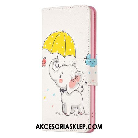 Etui Folio Do Xiaomi Redmi Note 13 Pro 4g Parasol I Słoń