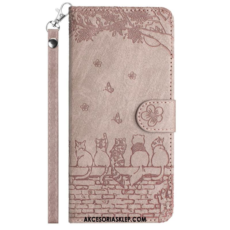 Etui Folio Do iPhone 16 Koty W Stringach