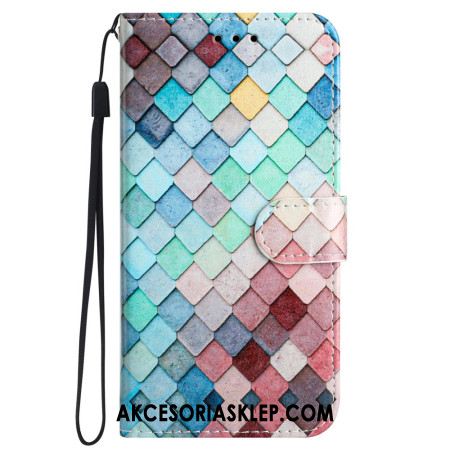 Etui Folio Do iPhone 16 Plus Kratki Paskowe