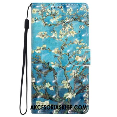 Etui Folio Do iPhone 16 Plus Kwiaty Moreli Z Paskiem