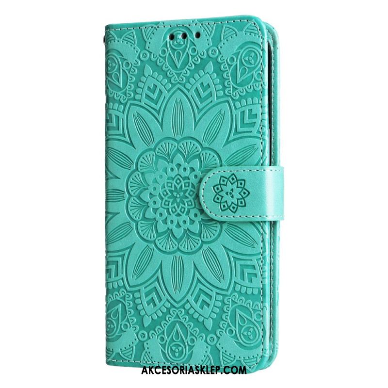 Etui Folio Google Pixel 8 Pro Mandala Słoneczna Ze Smyczą