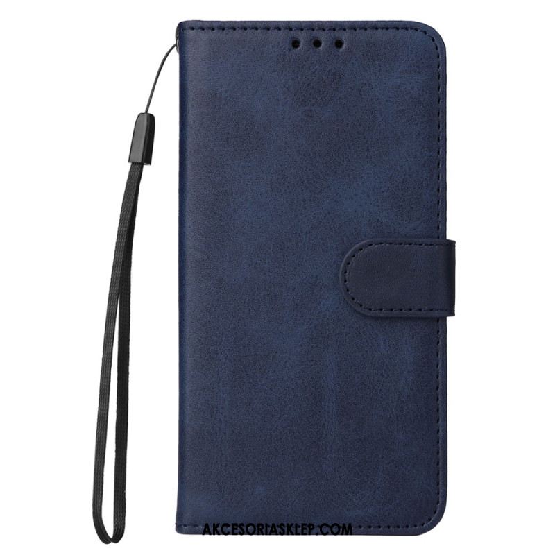 Etui Folio Huawei Nova 11 Pro Zwykły Skórzany Model Z Paskiem