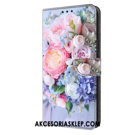 Etui Folio Oppo A98 5g Kolorowe Kwiaty