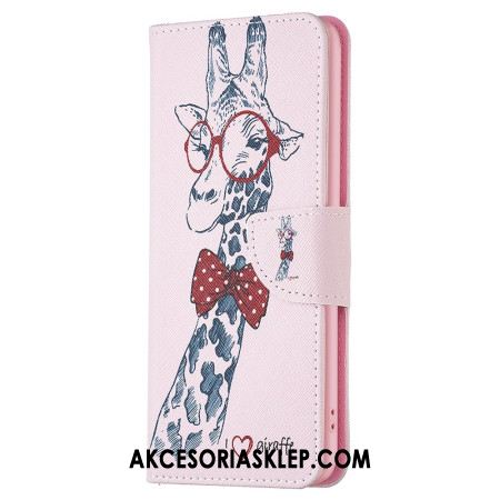 Etui Folio Oppo A98 5g Żyrafa Intello