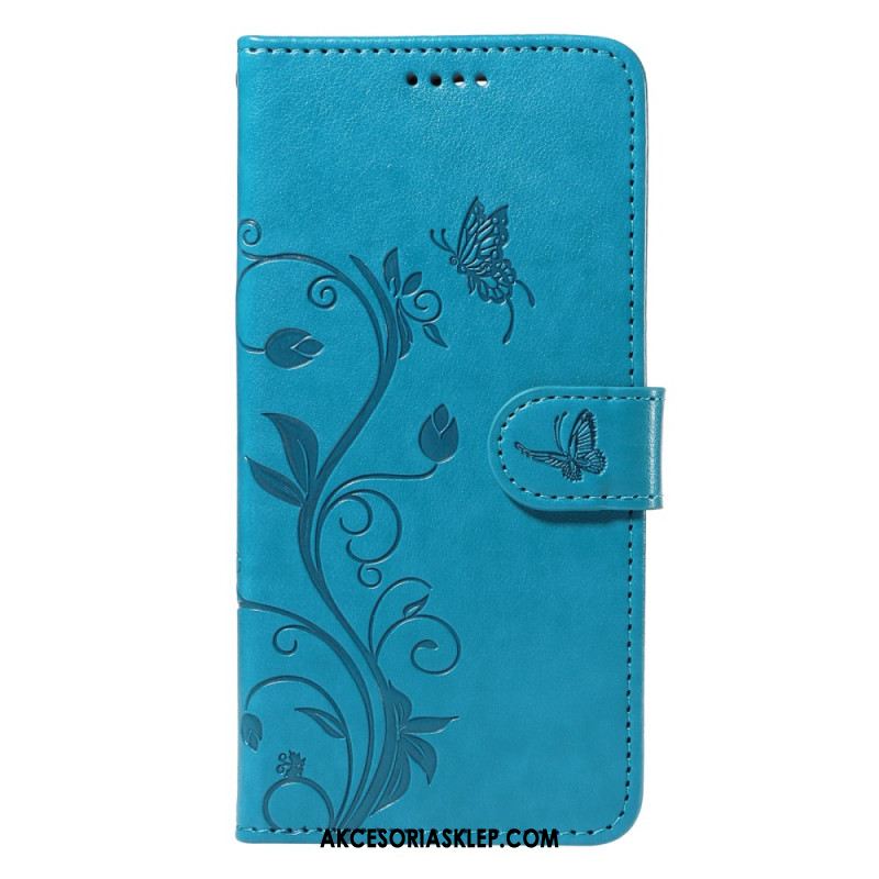 Etui Folio Samsung Galaxy A15 5g Kwiaty Moreli Z Paskiem Etui Ochronne