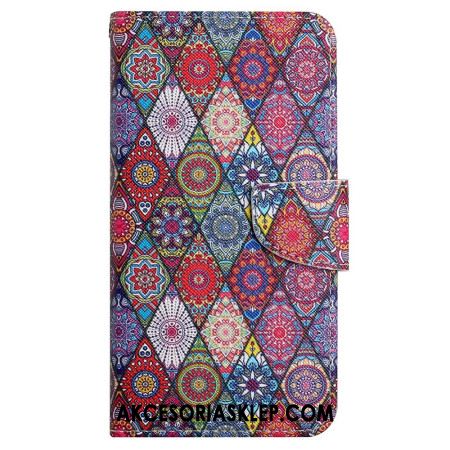 Etui Folio Samsung Galaxy A15 5g Patchwork Z Paskiem