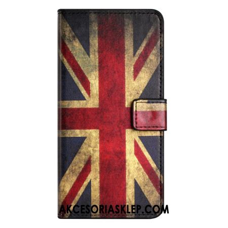 Etui Folio Samsung Galaxy A15 5g Stara Angielska Flaga Etui Ochronne