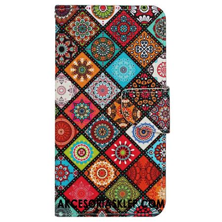 Etui Folio Samsung Galaxy A15 5g Styl Etniczny Z Paskiem Etui Ochronne