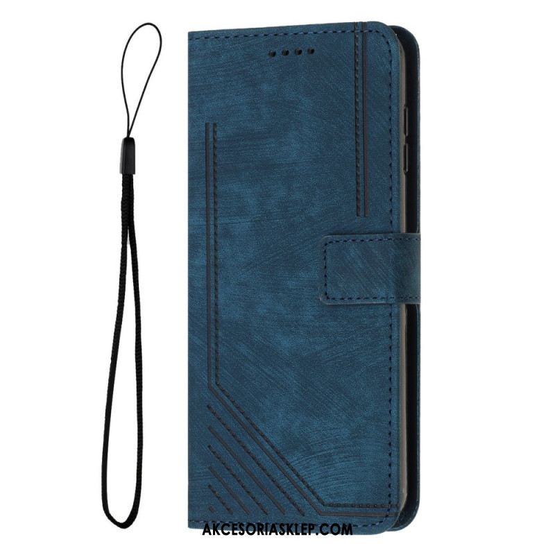 Etui Folio Samsung Galaxy A16 5g Drukowane Linie