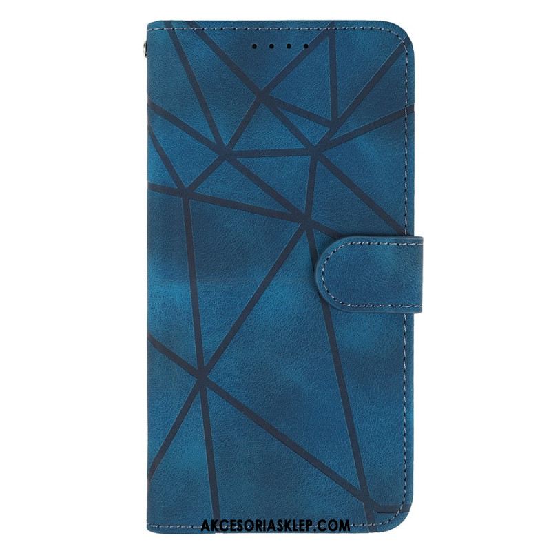 Etui Folio Samsung Galaxy A16 5g Linie Z Efektem Zamszu