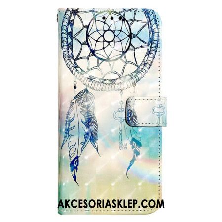 Etui Folio Samsung Galaxy S24 5g Niebieski Akwarelowy Łapacz Snów Etui Ochronne