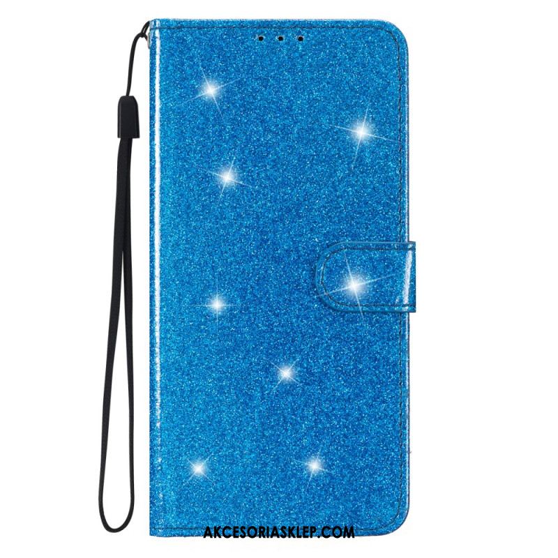 Etui Folio Samsung Galaxy S24 5g Z Brokatem Etui Ochronne