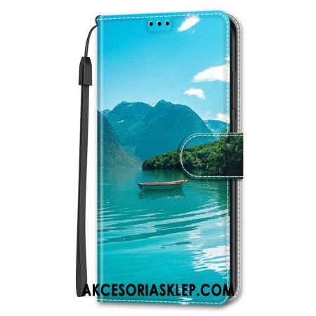 Etui Folio Samsung Galaxy S24 5g Łódź Na Smyczy Etui Ochronne