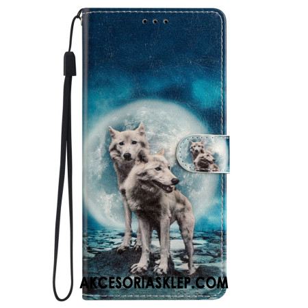 Etui Folio Samsung Galaxy S24 Plus 5g Dwa Wilki Z Paskami Etui Ochronne