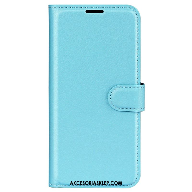 Etui Folio Samsung Galaxy S24 Plus 5g Klasyczna Sztuczna Skóra Litchi Etui Ochronne