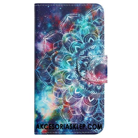 Etui Folio Samsung Galaxy S24 Plus 5g Kolorowa Mandala Z Paskiem Etui Ochronne