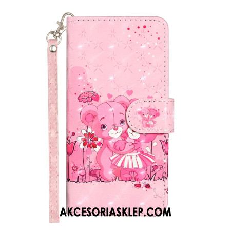 Etui Folio Samsung Galaxy S24 Plus 5g Misie Na Smyczy Etui Ochronne